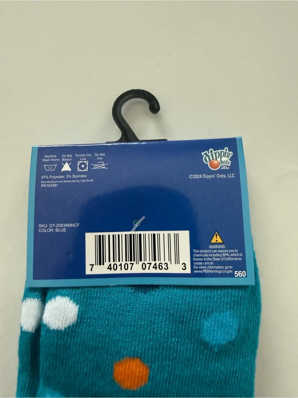 Dippin’ Dots Socks Fits Men’s Shoe Size 6-12